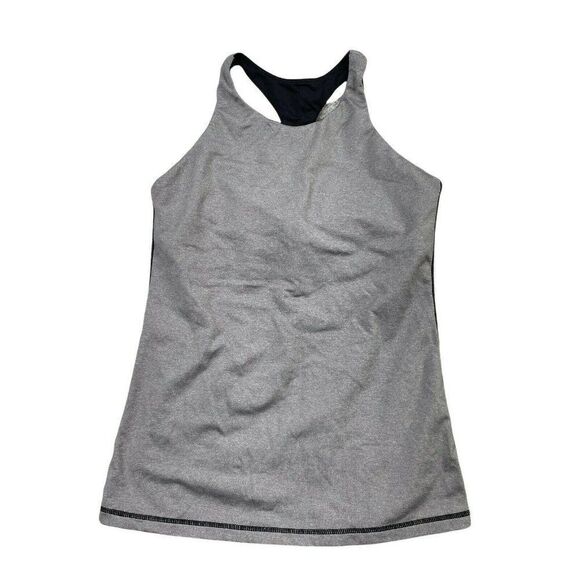 LULULEMON In Training Tank Top size 2 Heathered Black High Neck Train Work Out - Picture 1 of 9